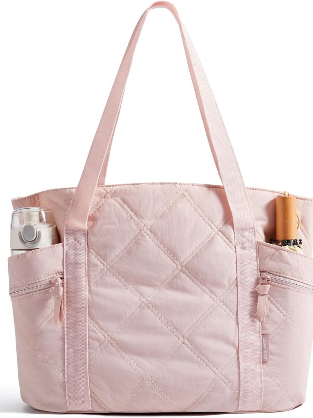Crush Tote Bag for Women, 20L Puffer Work Tote with Zipper, Travel Essentials Qu